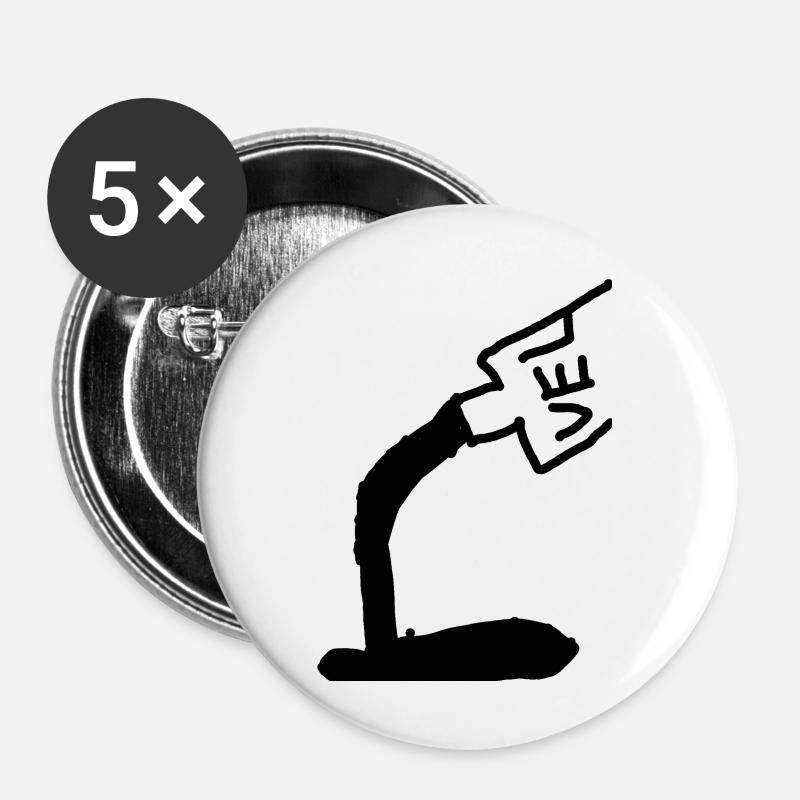 Vel - Buttons large 2.2''/56 mm (5-pack) - white