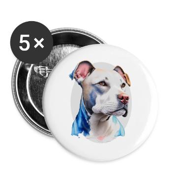 Staff - Buttons large 2.2''/56 mm (5-pack) - white - Front