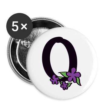 O for Optimist - Buttons large 2.2''/56 mm (5-pack) - white - Front