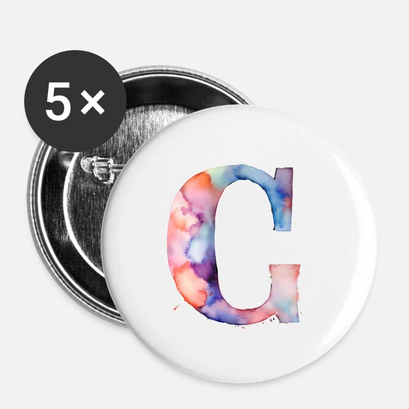 C - Buttons groß 56 mm (5er Pack) - Weiß