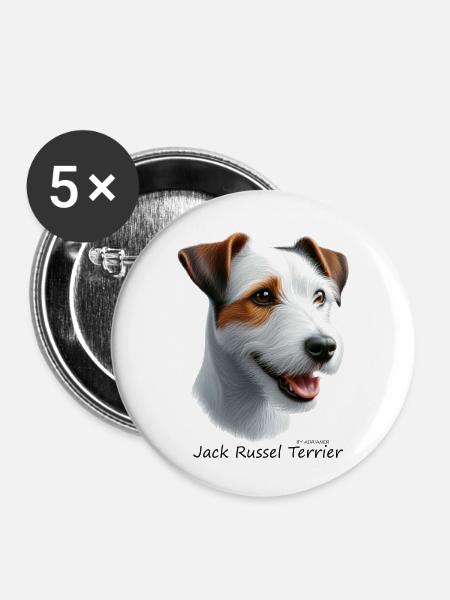 FFF - Buttons groß 56 mm (5er Pack) - Weiß