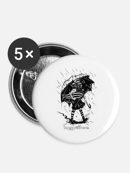 schools out for war - Buttons groß 56 mm (5er Pack) - Weiß