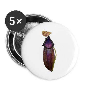 Nepenthes bongso - Buttons groß 56 mm (5er Pack) - Weiß - Vorne