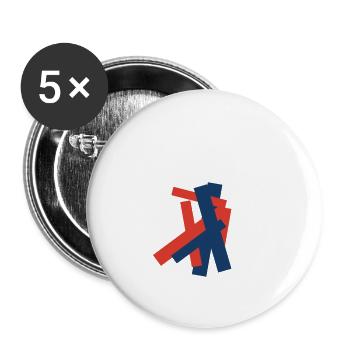 Hésingue Alsace T-Shirt Souvenir Hésingue - Buttons groß 56 mm (5er Pack) - Weiß - Vorne
