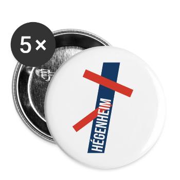Hégenheim - Buttons large 2.2''/56 mm (5-pack) - white - Front