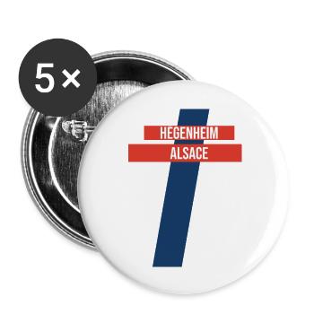 Hégenheim Alsace Hégenheim Souvenir - Buttons large 2.2''/56 mm (5-pack) - white - Front