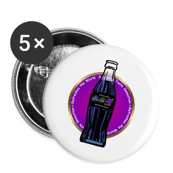 Magic Art Drink - Buttons groß 56 mm (5er Pack) - Weiß - Vorne
