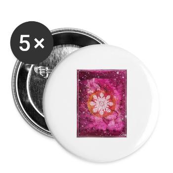 Pouvoir magique de l’hiver - Sonja Ariel von Staden - Lot de 5 grands badges (56 mm) - blanc - Devant