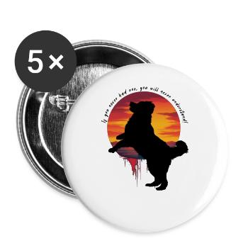 Bouvier bernois - Lot de 5 grands badges (56 mm) - blanc - Devant