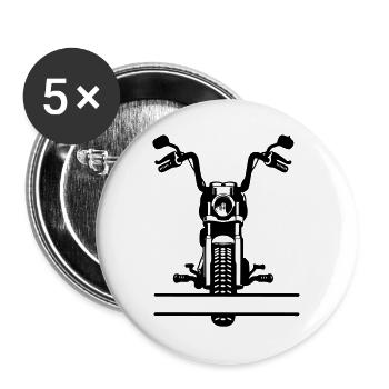 Motorsport chopper - Buttons large 2.2''/56 mm (5-pack) - white - Front