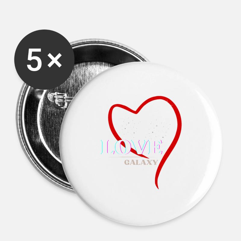 Cosmic Cupid Love - Buttons large 2.2''/56 mm (5-pack) - white