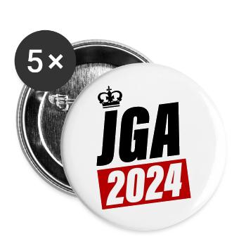 Bachelor Party Bachelor Party 2024 Party - Buttons large 2.2''/56 mm (5-pack) - white - Front