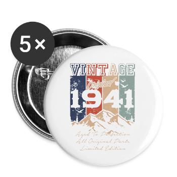 Millésime 1941 légendaire - Lot de 5 grands badges (56 mm) - blanc - Devant