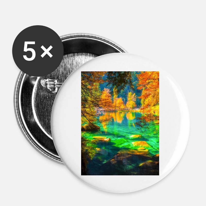 AUTUMN LAKE - Buttons large 2.2''/56 mm (5-pack) - white