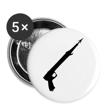 Harpoon Gun - Buttons large 2.2''/56 mm (5-pack) - white - Front