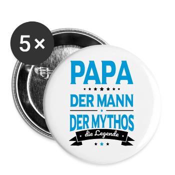 Dad The Man The Myth The Legend - Father's Day - Buttons large 2.2''/56 mm (5-pack) - white - Front