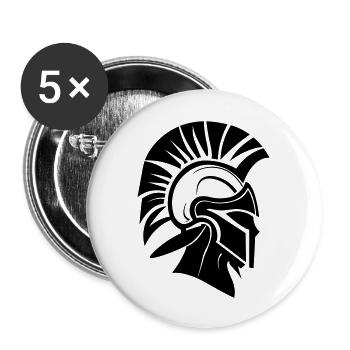 Sparta Spartan Warrior - Buttons large 2.2''/56 mm (5-pack) - white - Front