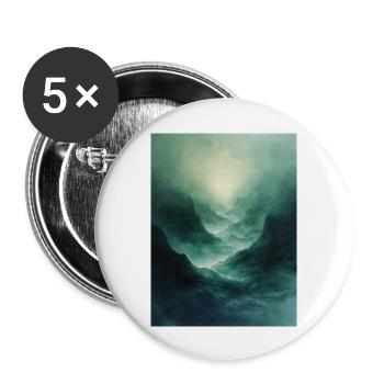 Poster Geo Nature Paint 17 - Buttons large 2.2''/56 mm (5-pack) - white - Front