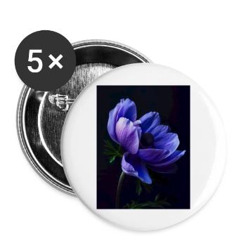 Poster Purple Beauty 3 - Buttons groß 56 mm (5er Pack) - Weiß - Vorne
