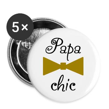HAPPY FATHER'S DAY. DAD. FATHER's DAY - Buttons large 2.2''/56 mm (5-pack) - white - Front