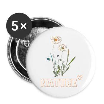 NATURE - Buttons large 2.2''/56 mm (5-pack) - white - Front