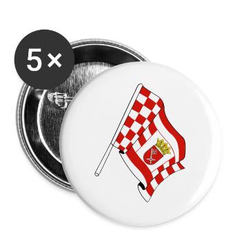 Drapeau de Brême - Lot de 5 grands badges (56 mm) - blanc - Devant