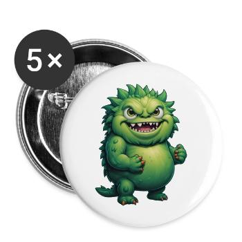 the monster - Buttons groß 56 mm (5er Pack) - Weiß - Vorne