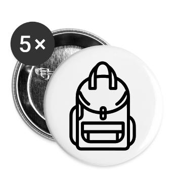 Backpack - Buttons large 2.2''/56 mm (5-pack) - white - Front