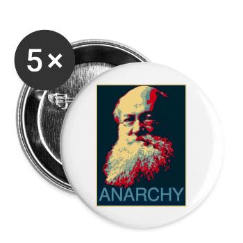 Anarchy Hope - Revolutionärer Aufkleber - Buttons groß 56 mm (5er Pack) - Weiß - Vorne