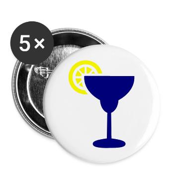 Tequilla Alcohol - Buttons large 2.2''/56 mm (5-pack) - white - Front