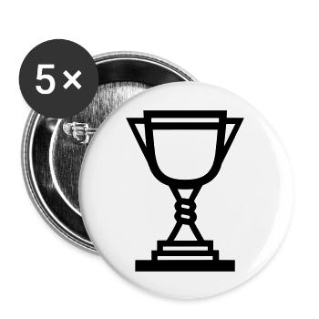 trophée - Lot de 5 grands badges (56 mm) - blanc - Devant