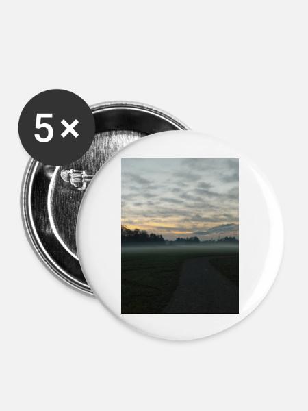 Abendstimmung - Buttons groß 56 mm (5er Pack) - Weiß