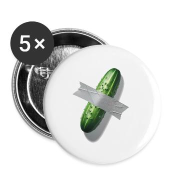Cucumber on Wall - The Next Big Art Meme! - Buttons large 2.2''/56 mm (5-pack) - white - Front