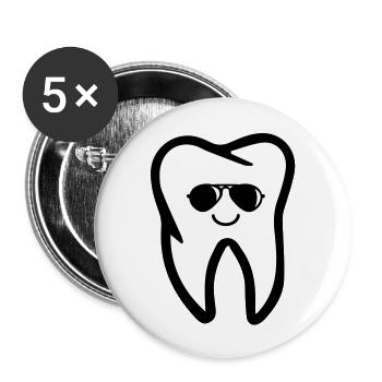zahn sonnenbrille - Buttons groß 56 mm (5er Pack) - Weiß - Vorne