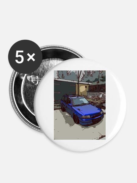 AstraCaravan - Buttons groß 56 mm (5er Pack) - Weiß