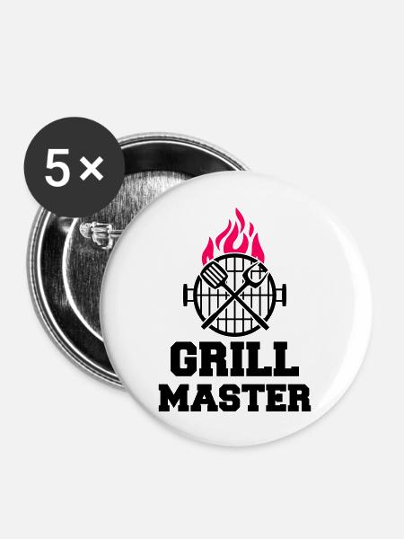 grill master - Buttons groß 56 mm (5er Pack) - Weiß