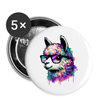 Alpaca - Buttons large 2.2''/56 mm (5-pack) - white - Front