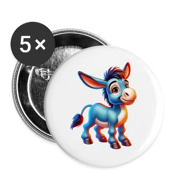 Donkey Mule - Buttons large 2.2''/56 mm (5-pack) - white - Front