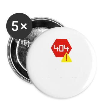 Humor im Code: Eine visuelle Fehlermeldung - Buttons groß 56 mm (5er Pack) - Weiß - Vorne