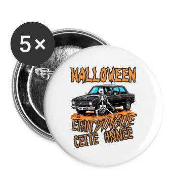 Halloween Était Dingue Cette Année - Lot de 5 grands badges (56 mm) - blanc - Devant