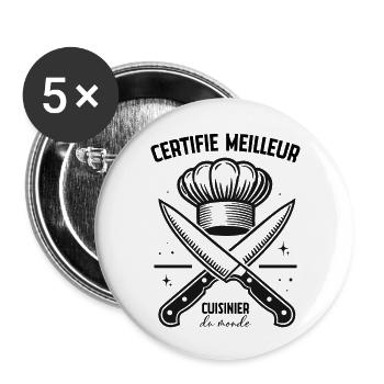 Best cook - Buttons large 2.2''/56 mm (5-pack) - white - Front