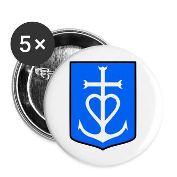Croix Camargue - Buttons large 2.2''/56 mm (5-pack) - white - Front