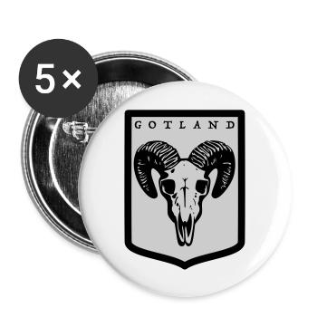Gotland - Buttons large 2.2''/56 mm (5-pack) - white - Front
