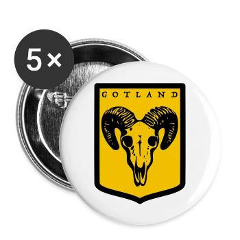 Gotland - Buttons large 2.2''/56 mm (5-pack) - white - Front