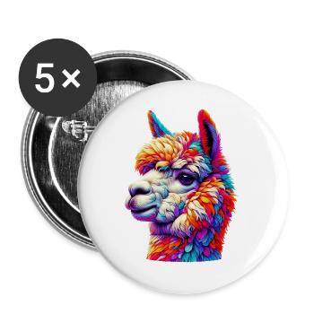 Alpaca - Buttons large 2.2''/56 mm (5-pack) - white - Front