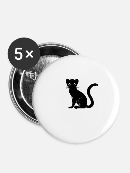 Nachtaktiver Kinkajou - Buttons groß 56 mm (5er Pack) - Weiß