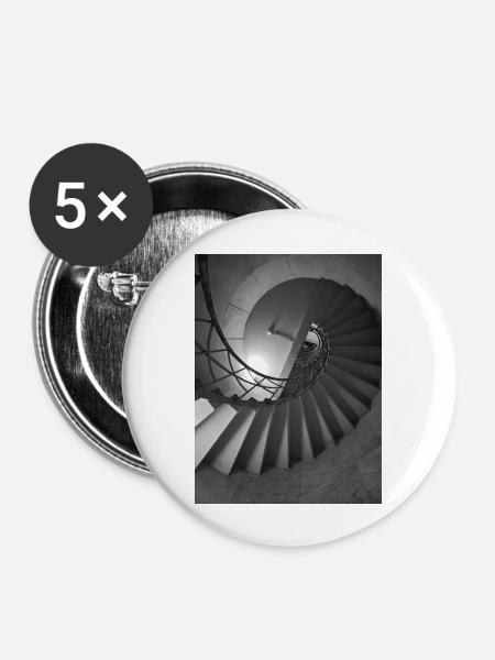 Symmetrie - Buttons groß 56 mm (5er Pack) - Weiß