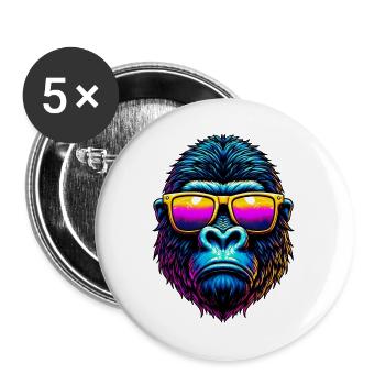 Gorilla - Buttons large 2.2''/56 mm (5-pack) - white - Front
