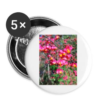 Pfaffenhütchen - Buttons groß 56 mm (5er Pack) - Weiß - Vorne