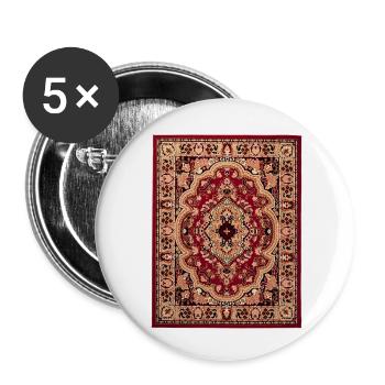 Originel Teppich design - Buttons groß 56 mm (5er Pack) - Weiß - Vorne